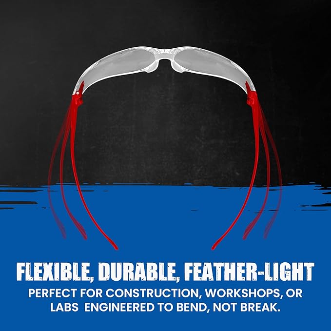 Work Safety Glasses For Men | Ansi Z87 Certified Safety Goggles For Shooting Range | Anti-Scratch Outdoor Glass