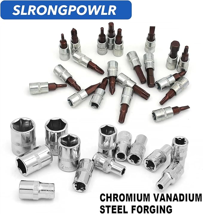 216pcs Car Tool Kit Ratchet Socket Wrench Sets,Wrench And Socket Set,72 Tooth Reversible Ratchet Wrench with Universal Joint And Extension Bars,Mechanics wrench Tool Set for Automotive