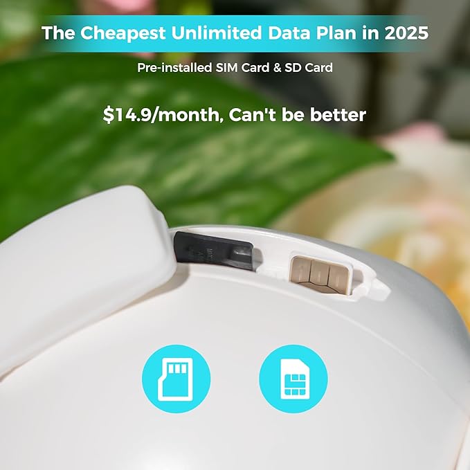 Sovmiku 2C1 4G LTE Cellular Security Camera Wireless Outdoor, $14.9/Month for Unlimited Data, Easy to Setup, IP65 Waterproof, No Wi-Fi Surveillance Cam Two Way Audio, Color Night Vision, 32GB Included