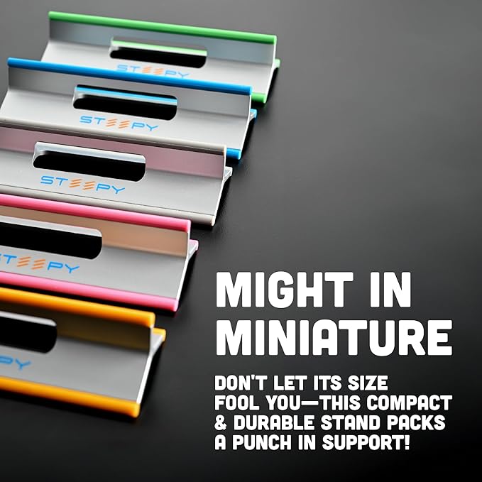 Steepy Portable Laptop Riser - 3 Height Adjustable Stand for Desk