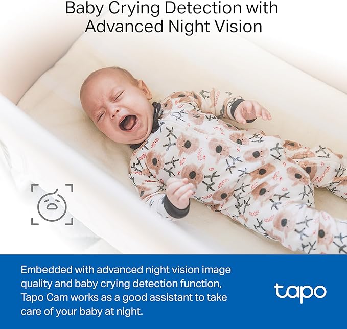 Tapo by TP-Link 1080P Indoor Security Camera for Baby Monitor, Pet Camera w/Motion Detection, 2-Way Audio, Night Vision, Cloud & SD Card Storage, Works w/Alexa & Google Home, Black, C101