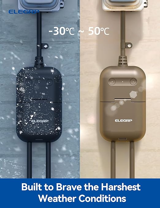 ELEGRP PQR21 Outdoor Smart Dimmer Plug Waterproof IP66, Smart WiFi Plug with 2 Individually Sockets, Compatible with Alexa & Google Assistant, Outdoor Dimmer for String Lights, UL Listed, 2 Pack