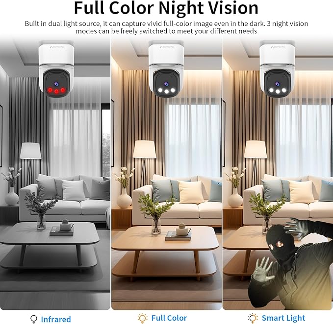 VSTARCAM Pan/Tilt Smart Security Camera, 2K QHD Dog Camera, 2.4GHz with Full Color Night Vision, Motion Detection for Baby and Pet Monitor, 2-Way Audio, Cloud & SD Card Storage(up to 256GB)