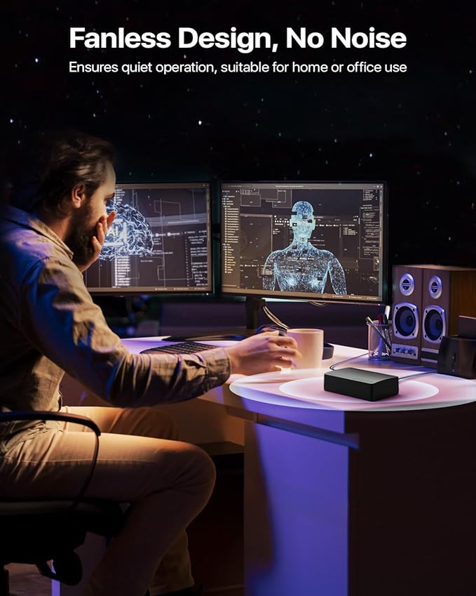 Tenda SG105, 5 Port Gigabit Switch, Unmanaged Ethernet Switch, Office Ethernet Splitter, Plug & Play, Plastic Case, Desktop/Wall-Mount, Fanless Quiet, Limited Lifetime Protection