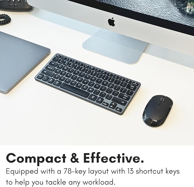 Macally Bluetooth Keyboard for Mac - Premium Compatible Wireless Apple Keyboard for MacBook Pro/Air, iMac, Mac mini/Pro, iPad, Laptop, and PC