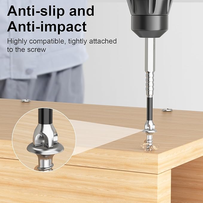 High Magnetic Screwdriver Drill Bit Set - 6pcs K5 Impact Resistant Non Slip Bit - Screwdriver Bit Set - Magnetic Screwdriver Set - 25 50 65 70 90 150mm (6pcs)