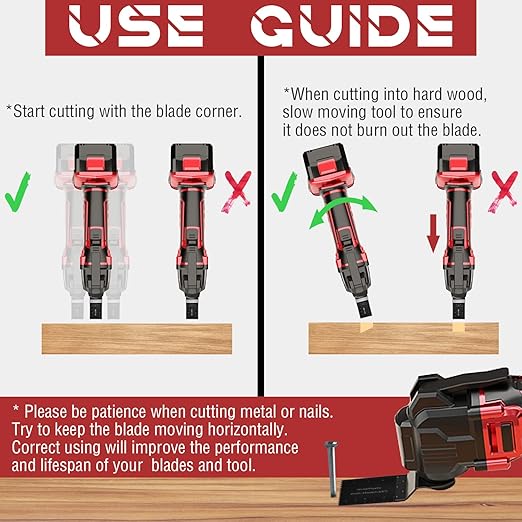 Adust 50 Wood Multitool Blades Kit Multi Tools Blades Oscillating Saw Blades Fit Dewalt Tools Ryobi Bosch Ridgid Milwaukee Rockwell Fein Multimaster Craftsman Oscillating Tool Blades (50)