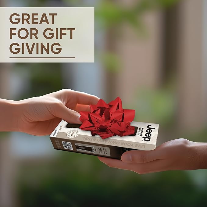 Energizer Jeep Sleek Metal Rechargeable LED Mini Flashlight, 1,250 Lumens, Conveniently Small EDC Flashlight with Portable Design and Durable Metal Construction