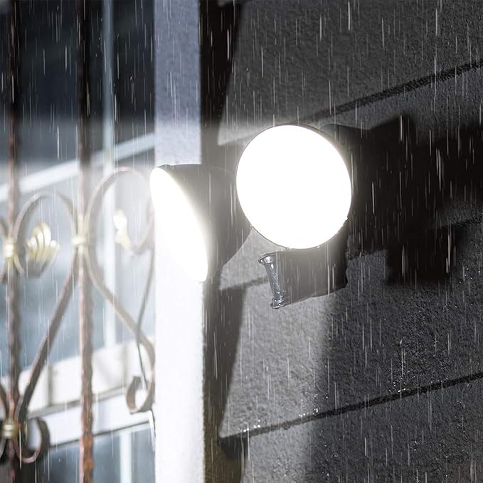 LUTEC 3200 Lumen 32W LED Motion Activated Integrated Dual-Head Flood Light Outdoor, Motion Sensor Light Outdoor, Dusk to Dawn Exterior Security Wall Light for Patio Garden,Bronze