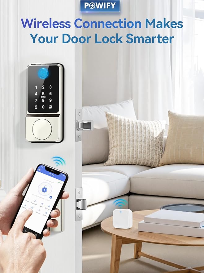 Smart Lock Wi-Fi G2 Gateway, Remote Control with TT Lock App, Compatible with Alexa Voice Control