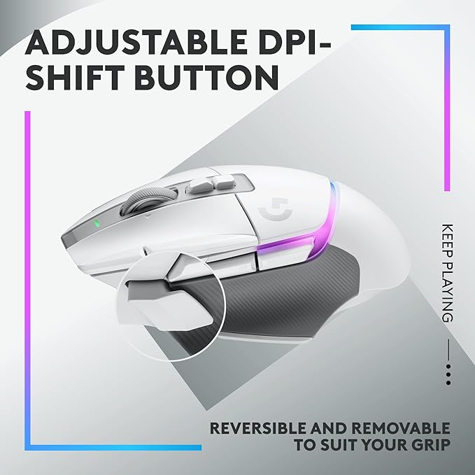 Logitech G502 X Plus Lightspeed Wireless RGB Gaming Mouse and G640 SE Large Cloth Gaming Mouse Pad (460 x 400 x 3 mm) - White