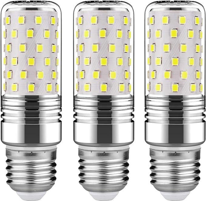 gezee 15W LED Cylindrical Bulb, E26 LED Candelabra Light Bulbs 120 Watt Equivalent,1500lm, 6000K Daylight White LED Chandelier Bulbs,Non-Dimmable LED Lamp (3-Pack)