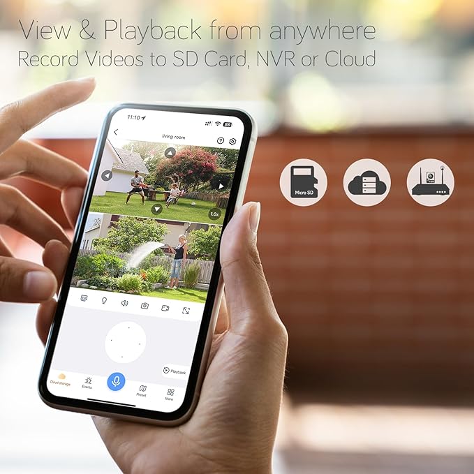xmartO [WiFi 6 Dual-Lens Camera] 2-in-1 QHD WiFi Home Security Camera with AI Tracking, Pan Tilt Zoom, 5G/ 2.4G Dual Band, Bluetooth Easy Setup (Add-on CAM to NVR, Also Works Standalone)