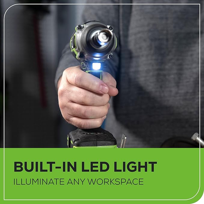 Greenworks 24V Cordless Brushless 800in-Ibs Drill & 2650 in-ibs Impact Driver Combo Kit with 4.0Ah Battery and Charger