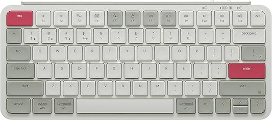 Keychron B1 Pro Ultra-Slim ZMK/Launcher Wireless Bluetooth 2.4 GHz/Wired Connection Keyboard for Mac Windows Linux - Retro Red