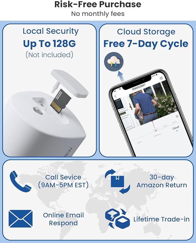 MUBVIEW Security Cameras Wireless Outdoor - 2 Pack Outdoor Camera Wireless 2K Battery Powered Security Camera Outdoor & Indoor, WiFi Home Camera with Spotlight/Siren/AI Motion Detection/2-Way Talk