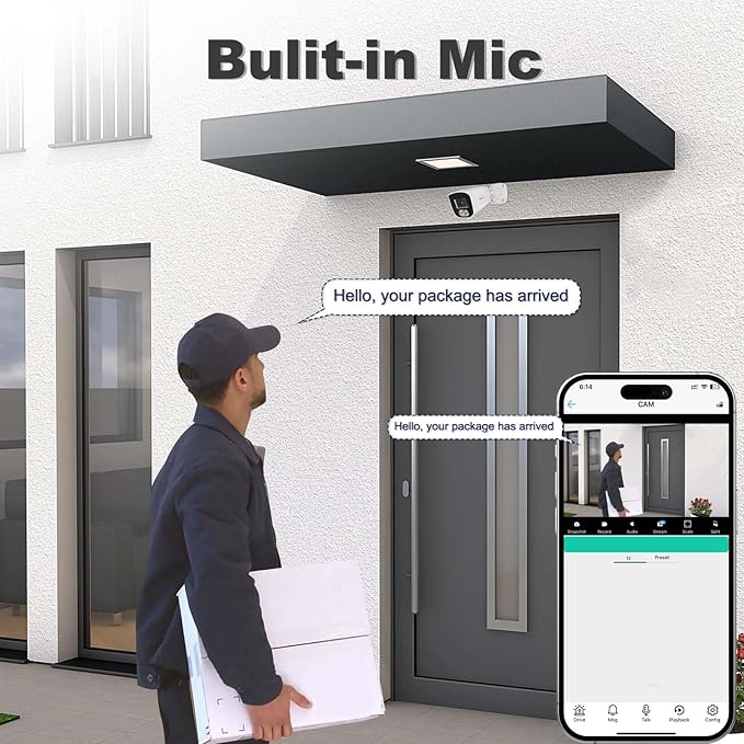 Anpviz 4MP Bullet PoE IP Camera, Security IP Camera Outdoor Indoor, AI Human Motion Detection, Smart Dual Light Color Night Vision, Built-in Mic, 2.8mm Lens, IP66 Waterproof, NDAA Complaint (U Series)