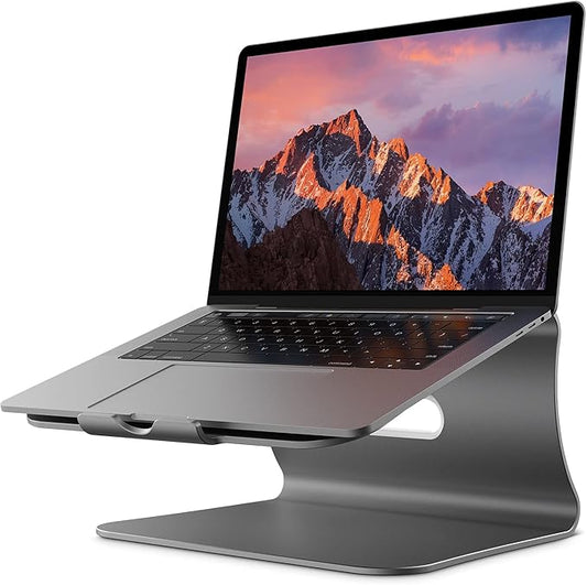 Laptop Stand Aluminum Cooling Computer Stand Holder for Apple MacBook Air Pro 11-16" Laptops (Gray)