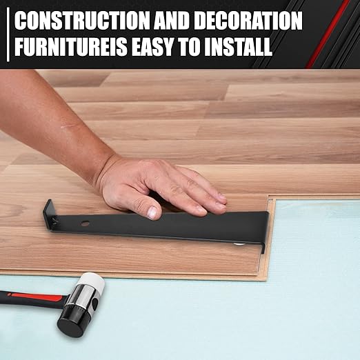 C&T 12.2In Pull bar for Vinyl Plank Flooring, Heavy Duty Laminate Wood Flooring Installation Set, Black