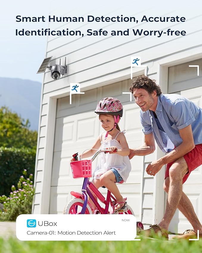 SEHMUA Security Cameras Wireless Outdoor with 5MP Resolution, 10x Optic Zoom, 360° Panoramic View, 10400mAh Battery, Solar Powered, Color Night Vision, PIR Detection, IP65 Watherproof for Home (Grey)