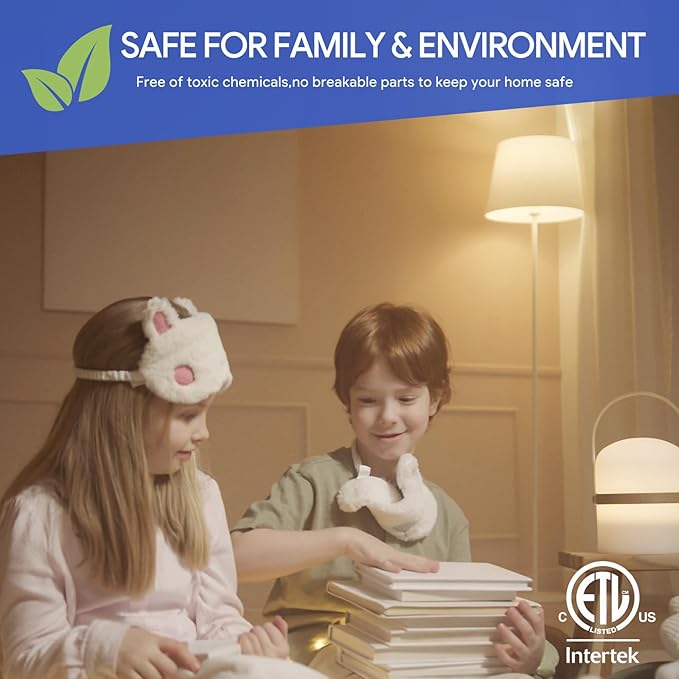 A19 LED Light Bulbs 3000K Warm White, 60 Watt Equivalent, Efficient 8.5Watt, 800 Lumens, E26 Medium Base, Non-Dimmable, ETL/UL Listed, 24 Pack