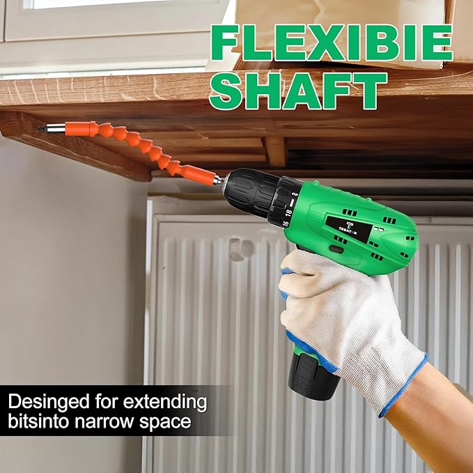 Cordless Drill Set,12V Power Drill Set with Battery and Charger, Electric Driver Drills Bits, 3/8'' Keyless Chuck,18+1 Torque Setting with LED Electric Drills Set