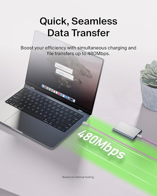 Belkin USB C to USB C Cable 2-Pack, 9.9ft, 60W - Type C Charger, iPhone Charger Cord, Soft, Braided, Flexible for iPhone 16, Galaxy S25, Pixel 9, Airpods, iPad Pro & More, Travel Essentials - Pink