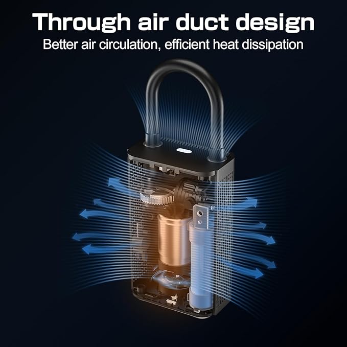 Portable Air Pump for Inflatables, Tire Inflator Portable Air Compressor with Digital Pressure Gauge, Tire Inflator 150 psi for Car, Motorcycle, Bike,Balls, Pool Floats