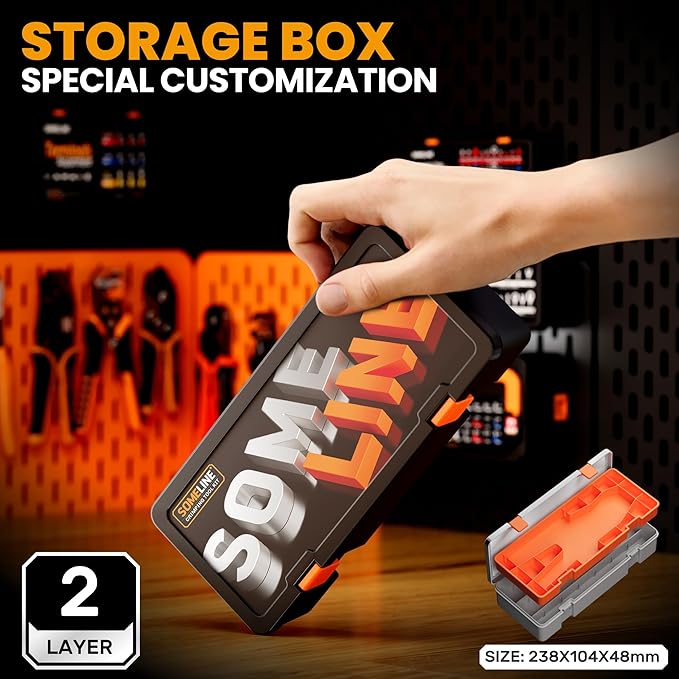 SOMELINE Ferrule Hexagonal Crimping Tool Kit, 21 Sizes Ferrules, 24-8 AWG Ferrule Crimper, Hexagonal Crimp Pliers Ferrule Terminal Kit