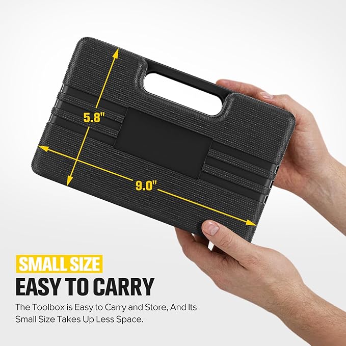 13 Piece Tool Kit, Small Hand Tools for Men Women, Mini Tool Set for Home with Plastic Tool box for Household, Repair, All Purpose