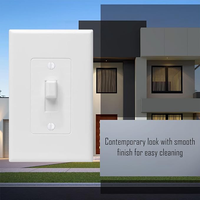 Taymac 2670W Revive Device Wall Plates 1-Gang Masque Decorator Cover, White