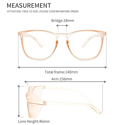 Alsenor Safety Glasses Anti Fog Goggles Protective Eyewear Blue Light Blocking Anti Dust UV Protection Glasses For Men Women (Yellow)