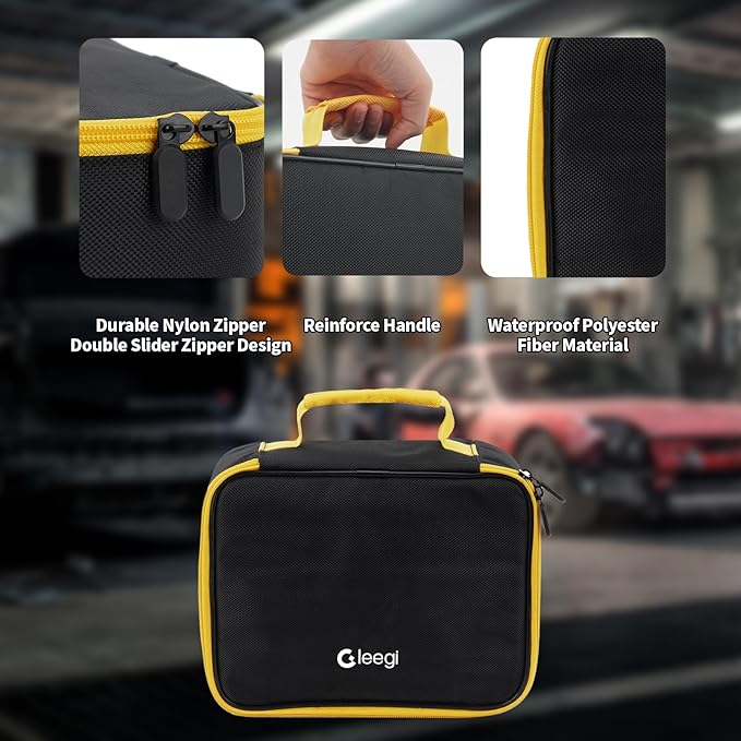 Air Compressor Bag Compatible with AstroAI Tire Inflator Portable Air Pump Fabric Bag for Car Tires 12V DC Auto Tire Pump, Storage Case for Compressor Accessories (Bag Only)