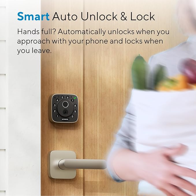 ULTRALOQ Bolt Fingerprint WiFi Smart Lock, Works with Apple Home, Siri, Alexa, 8-in-1 Keyless Entry with Fingerprint ID, App Remote Control, Keypad Deadbolt, BHMA Cert., Easy Install, 10 Mo. Battery
