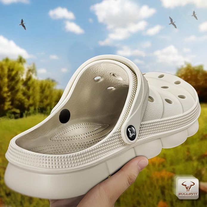 BULLIANT Men Clogs,Comfortable Mules Sandals for Men Women Cushioned Footbed Arch Support-EVA Ligthweight