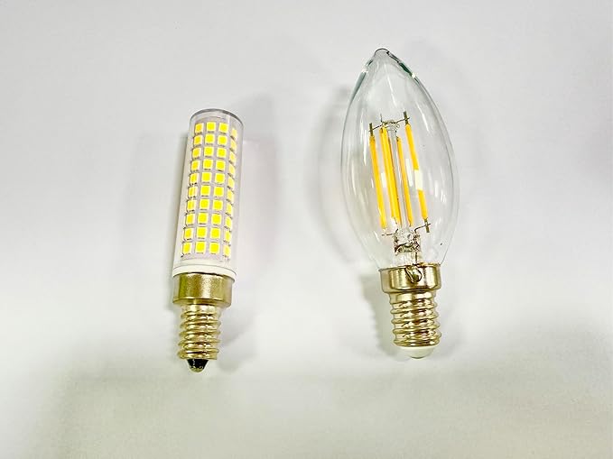 ALIDE E12 10W 6000K LED Candelabra Bulbs 100w Equivalent 1200lm 0.73 * 3.15inch, Non-dimmable, 5Pack