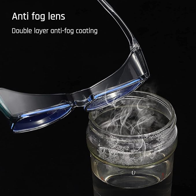 MORK&SUKY Safety Glasses, Stylish Goggles With No Fog Lense, Alternatives To Regular Protective Eyewear For Lab and Nursing.