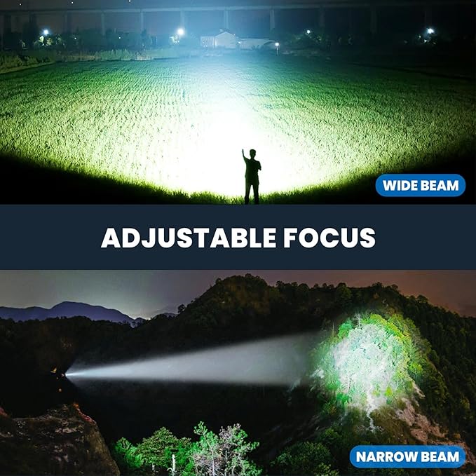 Flashlight Rechargeable 90,000 High Lumens - 3 Pack Bright LED Flash Light with 5 Modes, Handheld Waterproof Linterna for Camping, Home, Outdoor