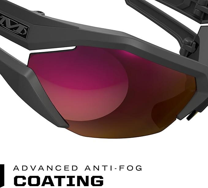 Mechanix Wear: Vision Type-V Safety Glasses with Advanced Anti Fog, Scratch Resistant, Half Framed Protective Eyewear, Lightweight Glasses with Adjustable Arms and Nose (Fire Mirror Lens)