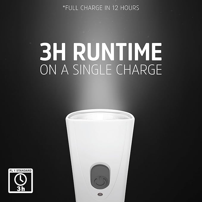 Energizer LED Rechargeable Plug-in Flashlights, Weatheready Emergency Flashlight for Hurricane Supplies and Survival Kits, Flash Light with Convenient Plug-in Design,White, 6 count (Pack of 1)