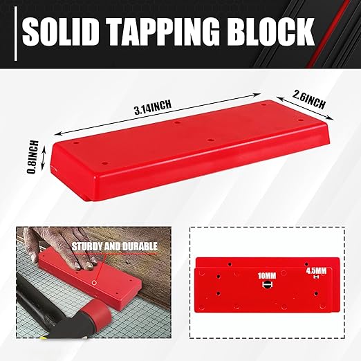 C&T 33-Piece Laminate Wood Flooring Installation Kit with Double-Face Hammer, Heavy Duty Pull Bar, Tapping Block and 30-Piece Spacers, Vinyl Floor Installation Kit