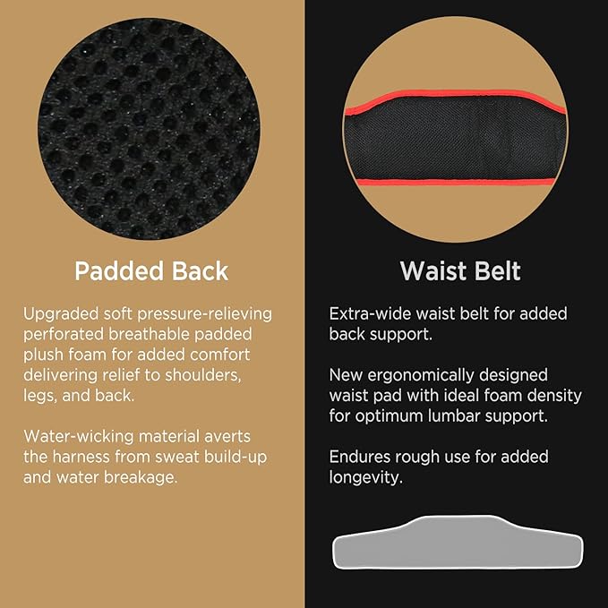 AFP Demon Fall Protection Comfortable Safety Harness (OSHA/ANSI PPE), Harness for Men Construction, Safety Harness Fall Protection Kit