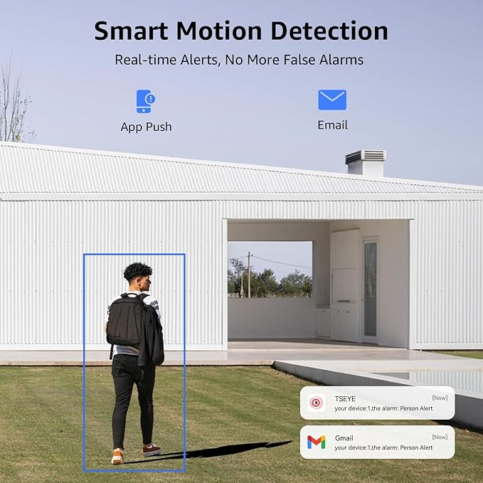 Wired Security Camera System, 8 Channel 5MP Lite CCTV Surveillance DVR Kit with 4 x 3MP Home AHD Security Camera Outdoor, IP66 Waterproof Metal Shell, Remote Access, Smart Detection,500G HDD