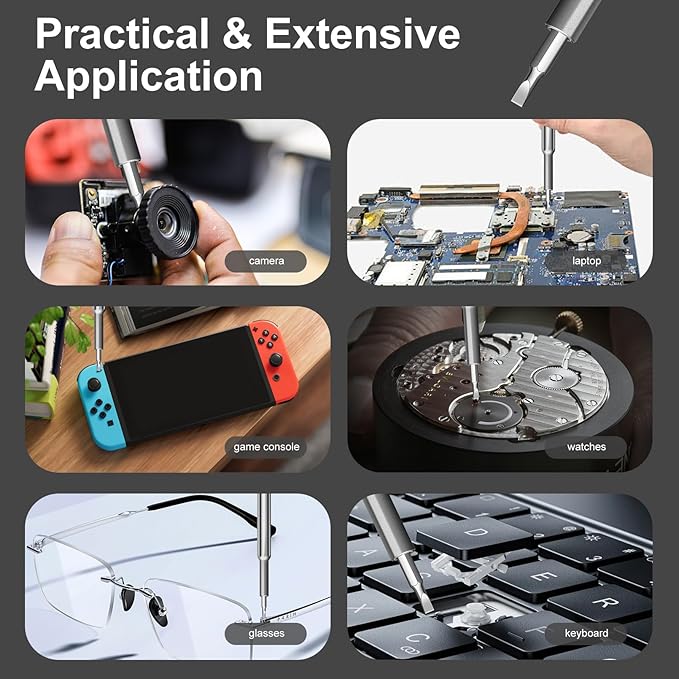 Mini Precision Screwdriver Set 48 in 1 Small Screwdriver Bit Set, 48 Magnetic Bits Repair Tool with Premium Quality Case for iPhone,iPad, PC, Toys, Laptop, Eyeglasses