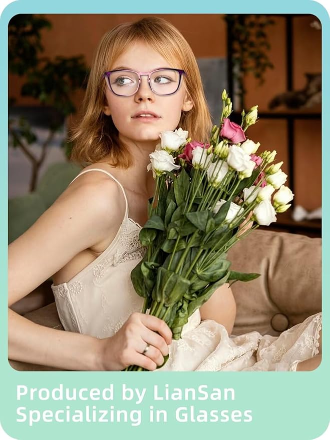 LianSan Oversize Anti-Fog Safety Glasses for Nurses, Z87.1 Certified Goggles for Women, Square UV Protection