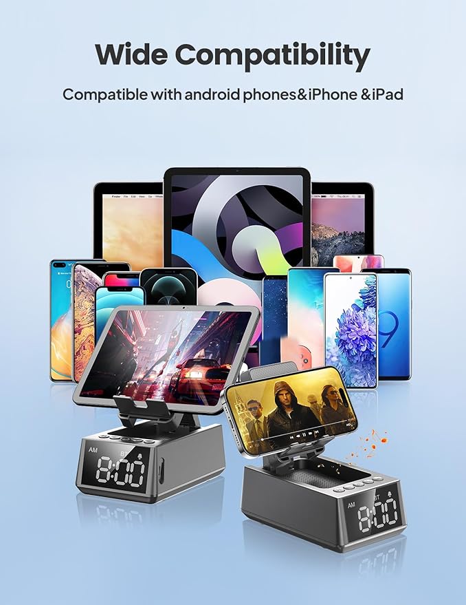 Birthday Gifts for Men Women-Bluetooth Speaker with HD Sound, Stocking Stuffers White Elephant Gifts for Adults, Kitchen Gadgets for Anniversary Idea Gift for Dad Mom Husband Wife(Grey)