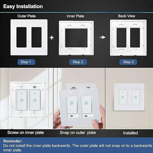 Nexete Smart Wi-Fi Wall Light Switch Compatible with Alexa Google Assistant & IFTTT,Remote Control, Timing Function No Hub Required (Smart Light Switch 2-Pack)