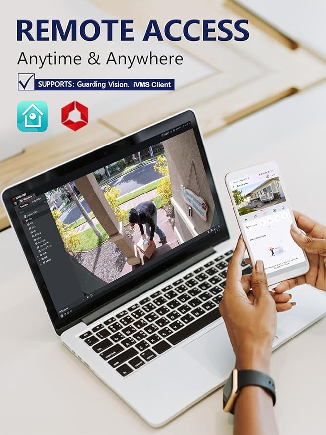 Anpviz 5MP PoE IP Camera Outdoor, Metal Turret Security Camera with Audio, Human Vehicle Detection, Smart Color Night Vision, 3072x1728@20fps, 114° FOV, 120dB WDR, IP67 Waterproof, Black (H Series)