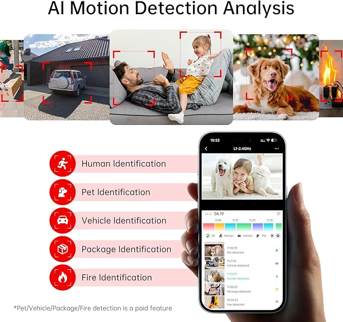 Security Cameras Wireless Outdoor 2K: Battery Powered WiFi Camera with AI Motion Detection for Home - Color Night Vision Spotlight Siren Alarm 2-Way Talk IP65 Waterproof Cloud TF Storage 2-Pack