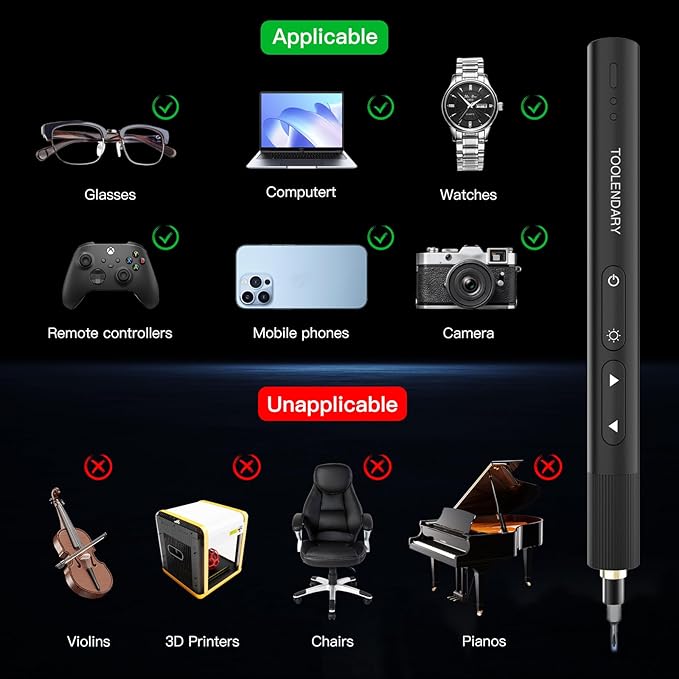 3.7V Electric Screwdriver Rechargeable, 55 in 1 Mini Precision Screwdriver Set, 48 Magnetic Bits, 3 Torque Settings, Small Electric Screwdriver Repair Tool Kit for PC RC Electronics